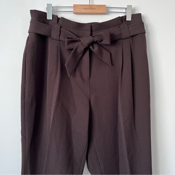 NWOT Calvin Klein Brown Paper Bag Waist Dress Pants- size 6 👚 - Picture 3 of 6